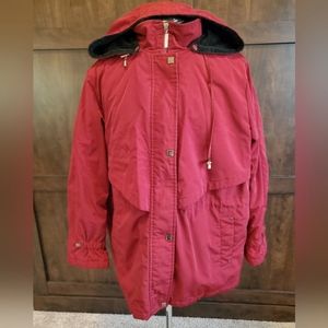 Women's Liz Claiborne Heavy Winter Coat, XL, Deep Red